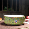 Enamel Painted Ceramic Tea Washers – Traditional Style, Large Capacity