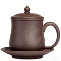 Authentic Handmade Yixing Tea Cup With Infuser And Saucer
