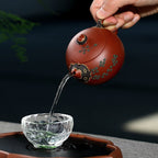 Yixing Da Hong Pao Clay Pine Teapot