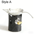 Leaf Tin Tea Strainer With Holder
