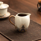 Ru Ware Fairness Cup – Beige Glaze, “Sea Cliffs” Pattern, 210ml