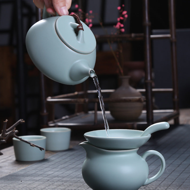 Chinese Teapot – Ru Kiln Stone Scoop Shape, 260ml, Ceramic