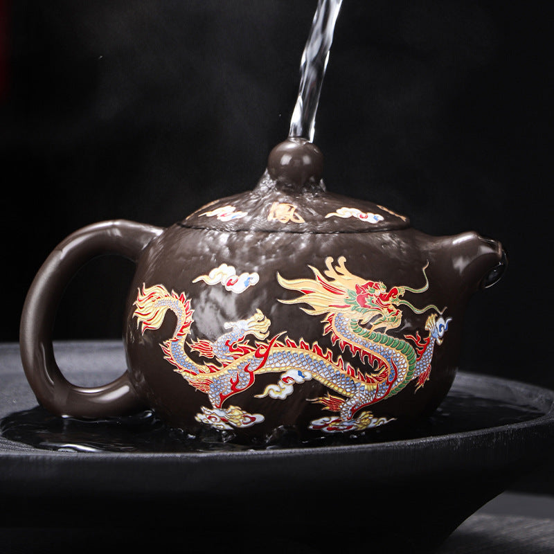 Purple Clay Xi Shi Chinese Teapot – Color-Changing & Whistling (Phoenix Song), 250ml