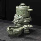 Celadon Automatic Tea Set – Chinese Zodiac Dragon, Semi-Automatic Tea Maker