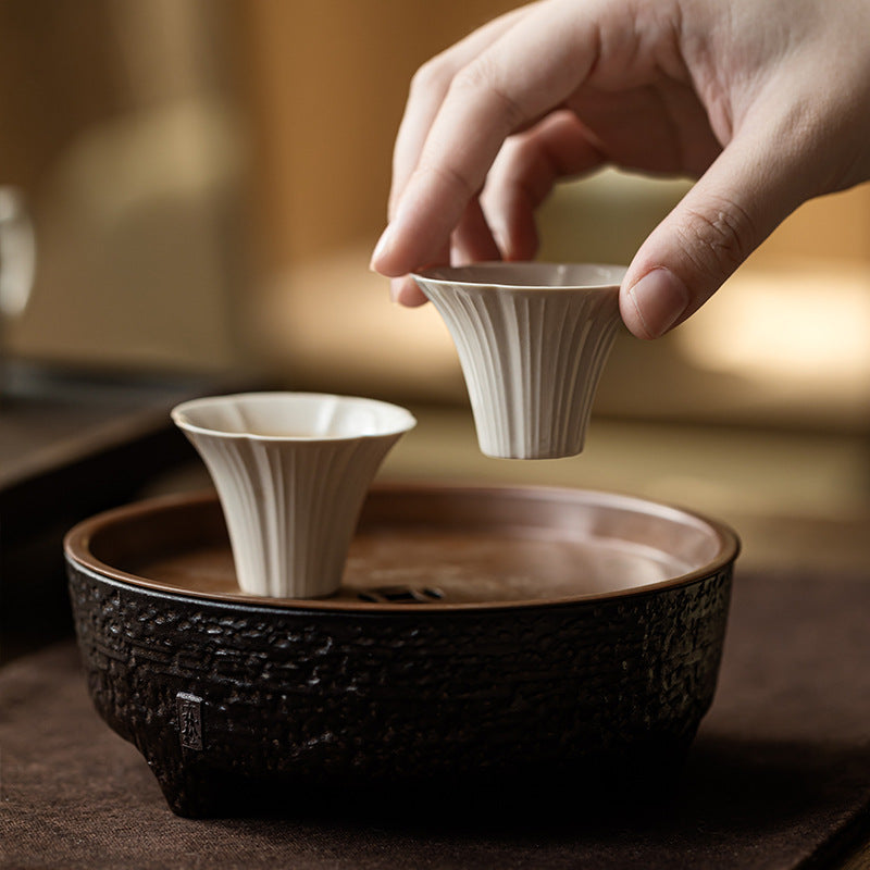 Chinese Tea Cup – Wood Ash Glaze, Xiangwen Design, 30ml