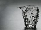 Tree Stump Fairness Cup – Borosilicate Glass, Hammered Texture, 260ml