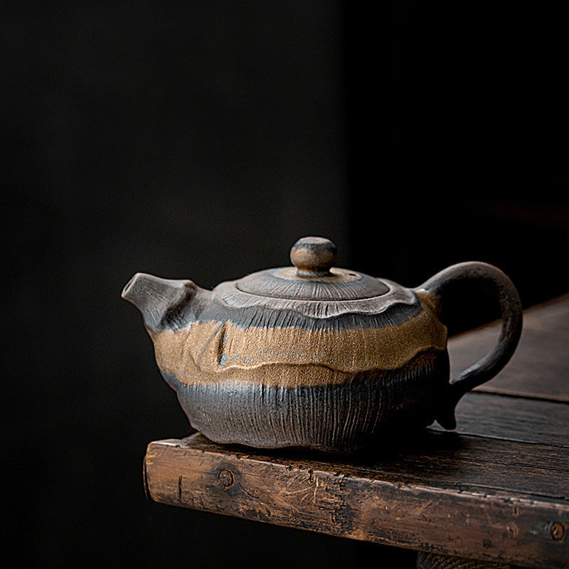 Retro Ceramic Japanese Teapot – Antique Style, Built-in Filter