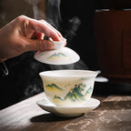 National Essence Gift Box – Gold Landscape Porcelain Gongfu Tea Set