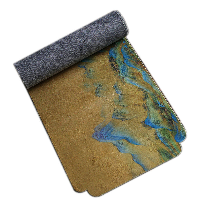 Chinese Painting Style Tea Runner – Deerskin Velvet, 120cm, Set of 4 Designs