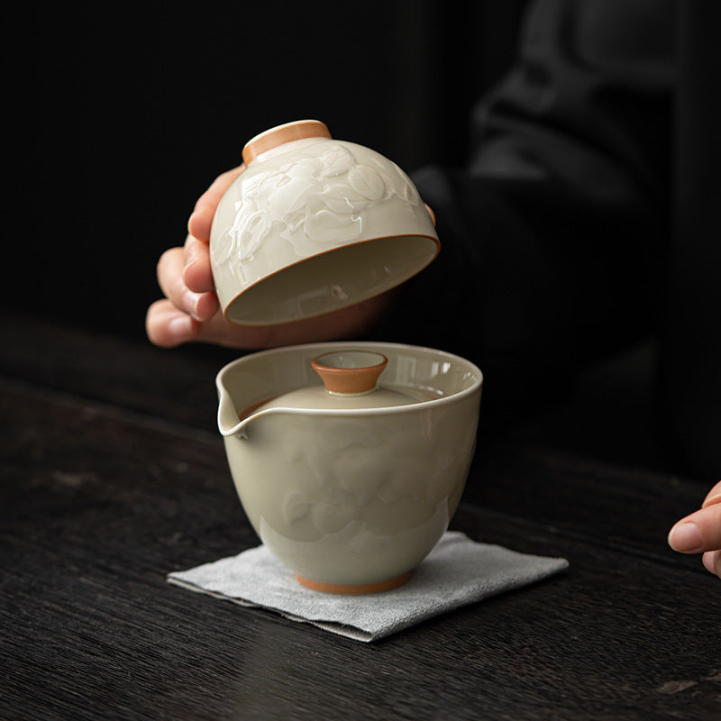 “Persimmon for Prosperity” Travel Tea Set – Portable Gongfu Set
