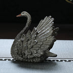 Color-Changing Swan Tea Pet & Lid Rest – Elegant Resin Tea Ornament