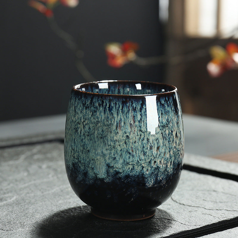 Kiln-Changed Ceramic Gongfu Tea Cups – High-Footed Master Cup