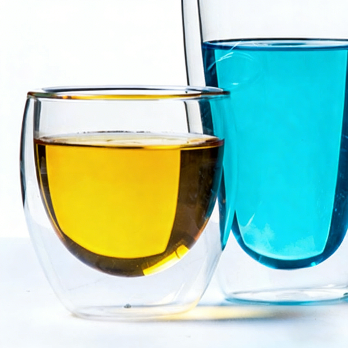 Double Wall Crystal Glass Tea Cup
