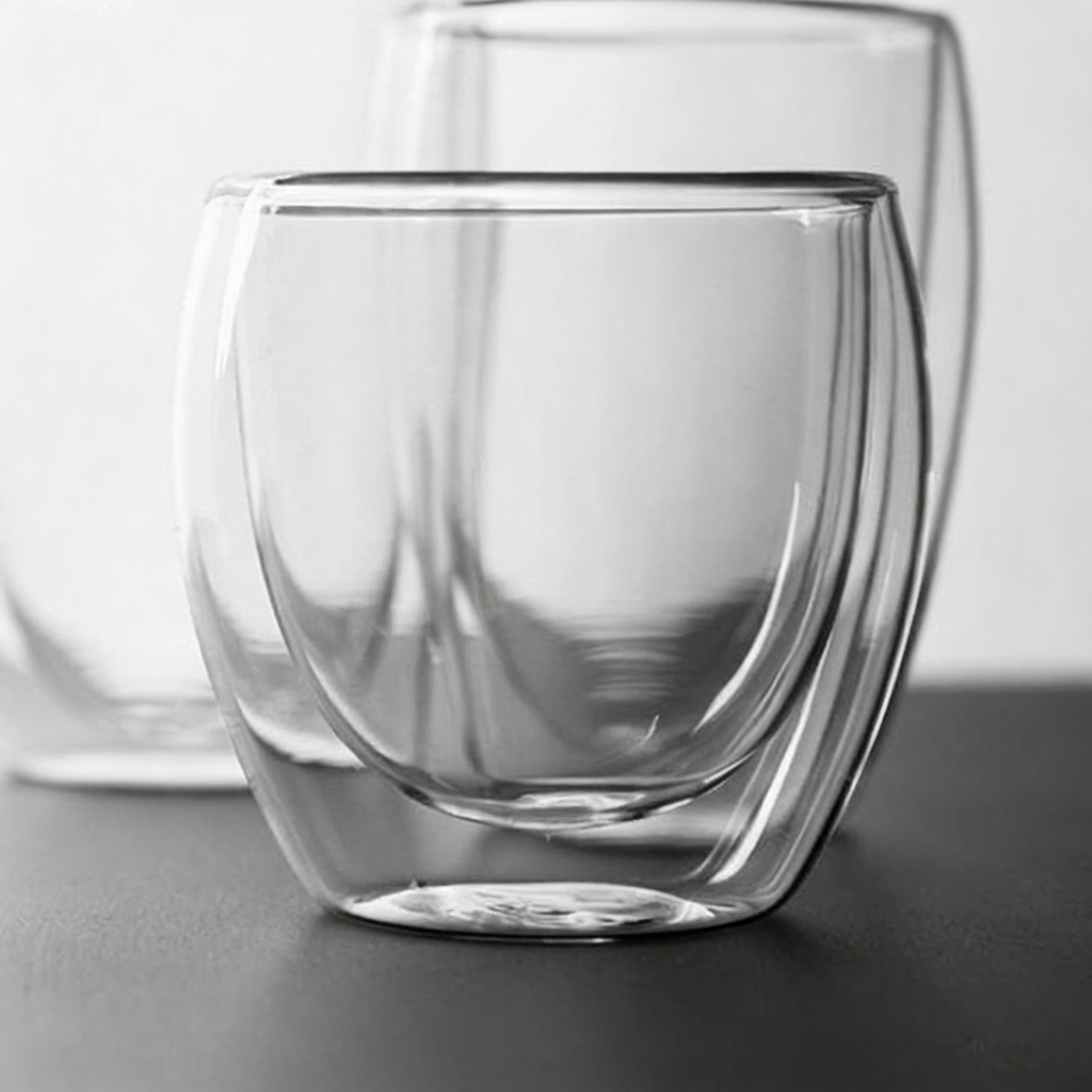 Double Wall Crystal Glass Tea Cup
