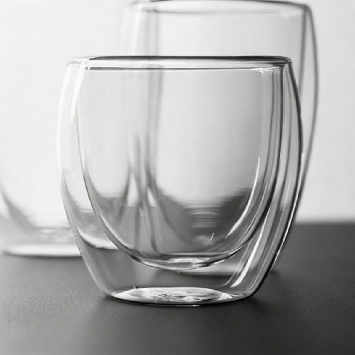 Double Wall Crystal Glass Tea Cup