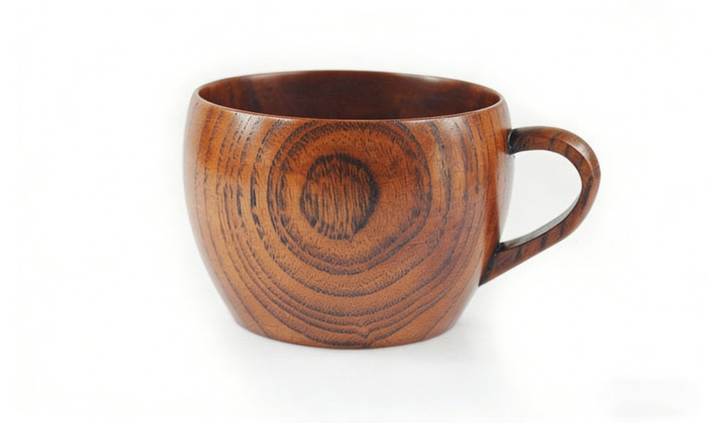 带碟勺木茶杯（两件套）