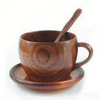 带碟勺木茶杯（两件套）