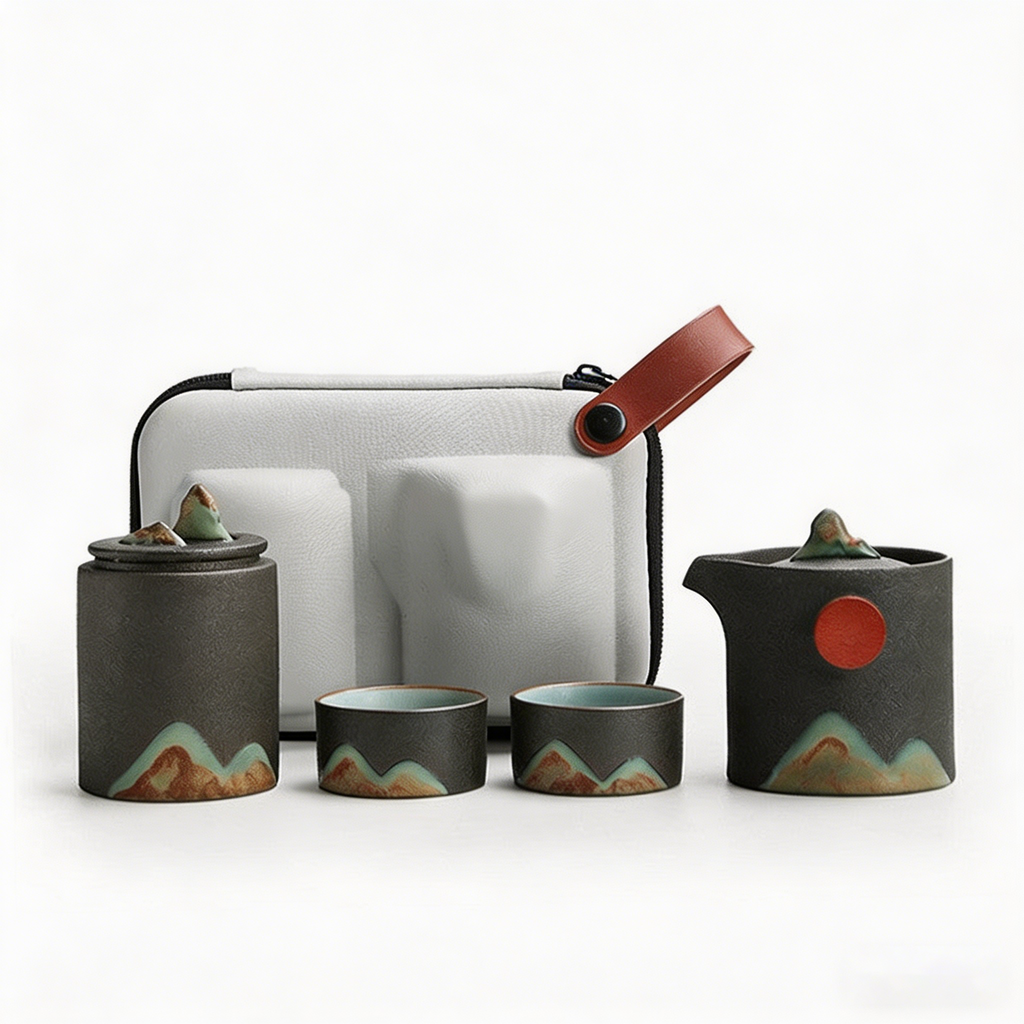 日式山茶旅行茶具套装