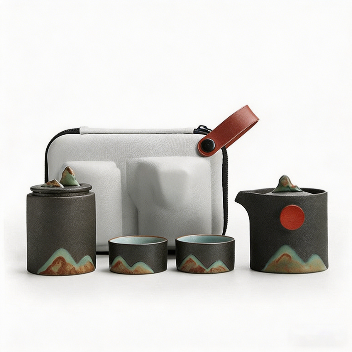 日式山茶旅行茶具套装