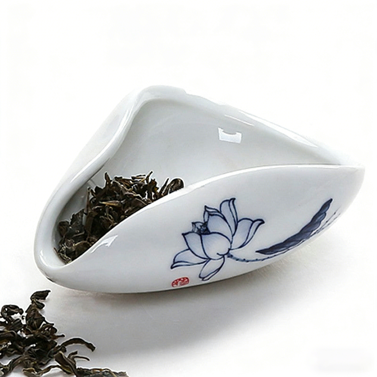 青花瓷茶荷
