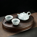 胡桃棕竹椭圆形茶盘