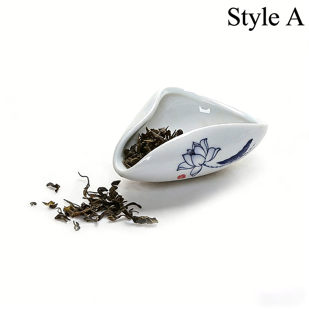青花瓷茶荷