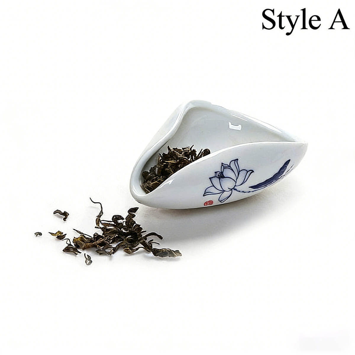 青花瓷茶荷