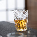Tree Stump Fairness Cup – Borosilicate Glass, Hammered Texture, 260ml