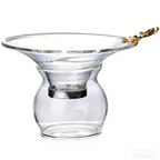 Glass Tea Strainer With Goldfish Handle