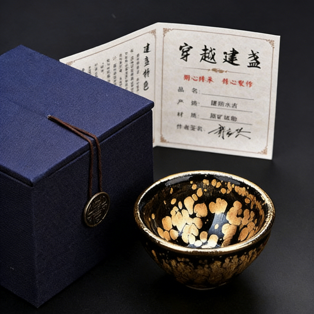 金银建盏功夫茶杯