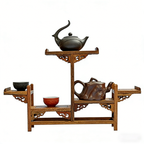 飞机型鸡翅木茶具架