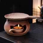 Japanese Coarse Clay Tea Warmer – Candle Heated, Tea Aroma Warmer, 15cm