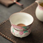 Little Garden Tea Filter – Ru Ware Glaze, Ceramic Strainer with Holder, 9cm