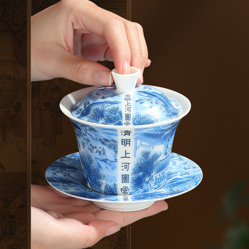 Along the River During Qingming Festival Kung Fu Tea Set