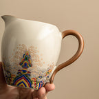 Ru Ware Fairness Cup – Beige Glaze, “Sea Cliffs” Pattern, 210ml