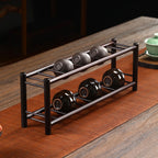 Bamboo Double-Layer Tea Utensil Holder – Tea Cup Drying Rack