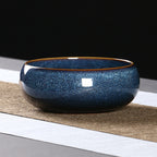 Kiln-Changed Ceramic Tea Washers – Hare’s Fur Texture, Chinese Style
