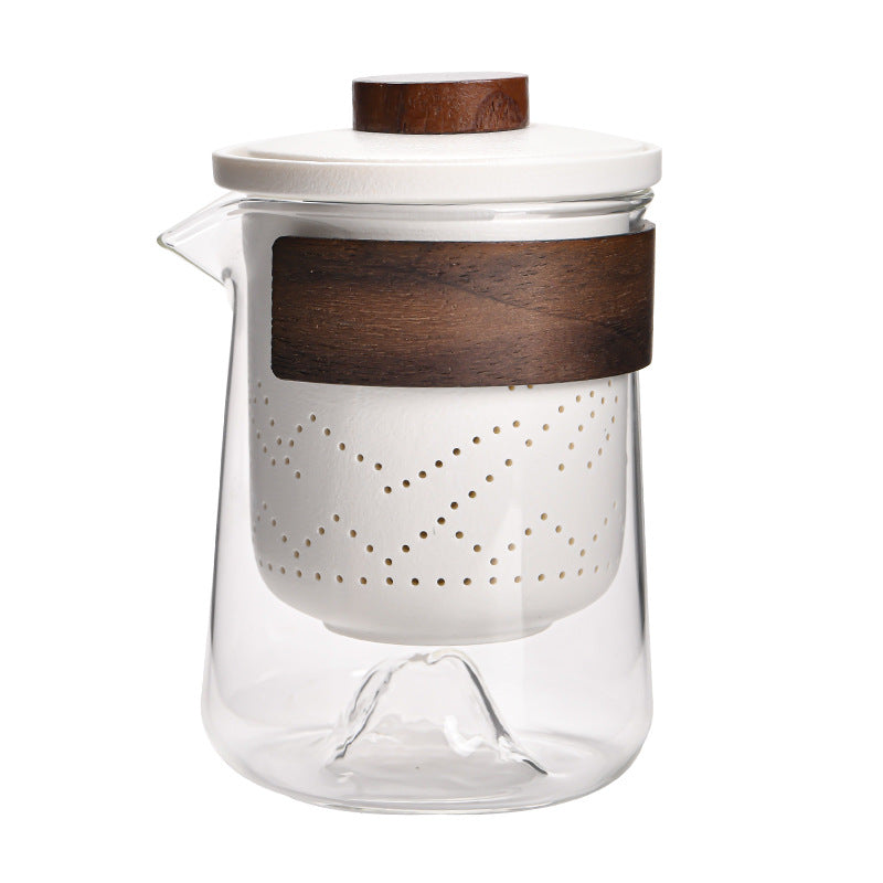 Porcelain Travel Tea Set – Portable Gongfu Set with Glass-Like Glaze, White