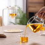 Automatic Tea Set – One-Button Tea Maker, Glass Teapot with Filter, 400ml Fairness Cup