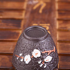 Cast Iron Tea Cup – Plum Blossom Design, Japanese Style