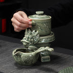 Celadon Automatic Tea Set – Chinese Zodiac Dragon, Semi-Automatic Tea Maker