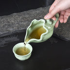 Automatic Tea Set – Celadon Semi-Automatic Tea Maker, Lotus Buddha Design, 8 Cups