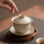 Fire Stone Red Gaiwan – Vintage Ceramic Tea Bowl, 200ml