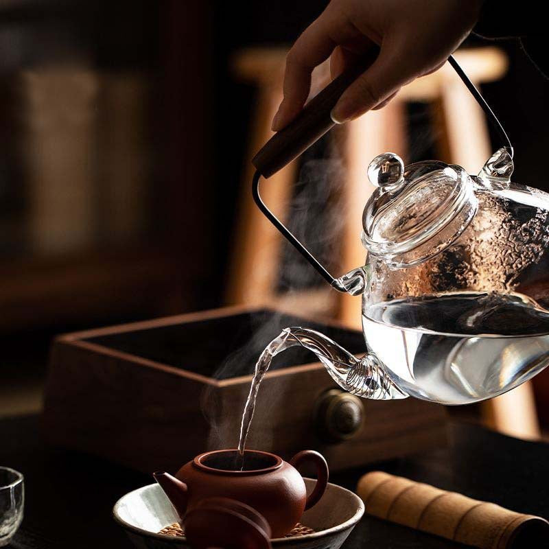 Japanese-Style Glass Teapot – Heat-Resistant Stovetop Kettle