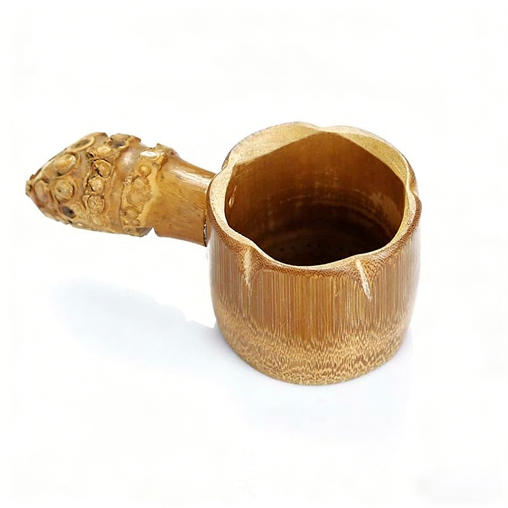 带手柄竹制滤茶器
