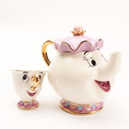 Beauty and the Beast Porcelain Modern Tea Sets – Mrs. Potts Teapot with Cup