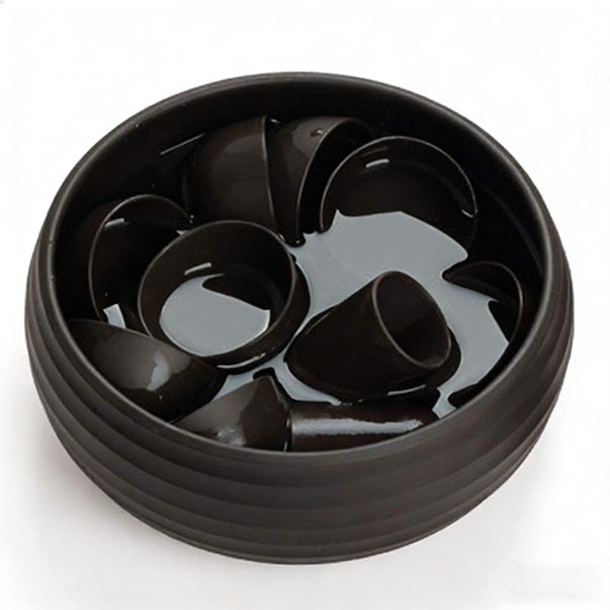 Black Clay Stripes Tea Washer