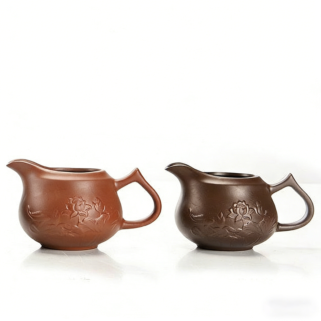 Yixing Purple Clay Lotus Tea Set