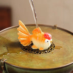 Color-Changing Goldfish Tea Pet – Cute Resin Figurine, Lucky Desk Ornament