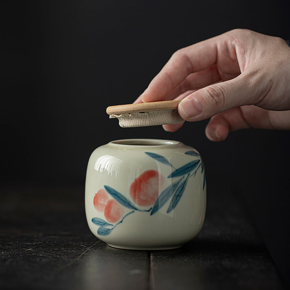 Hand-painted Ceramic Tea Caddy
